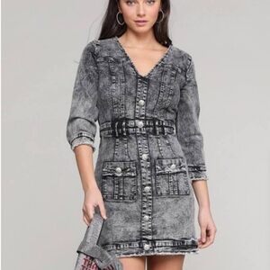 Mebon Acid Wash Jean Dress Size Small